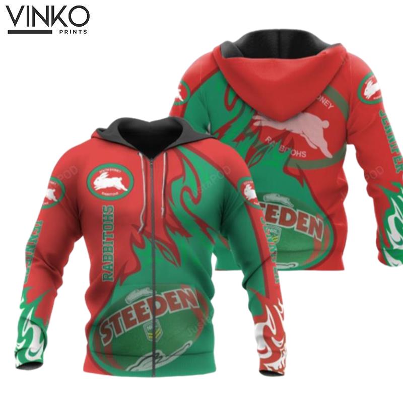 Personalized Rabbitohs Ball Custom Name Hoodie