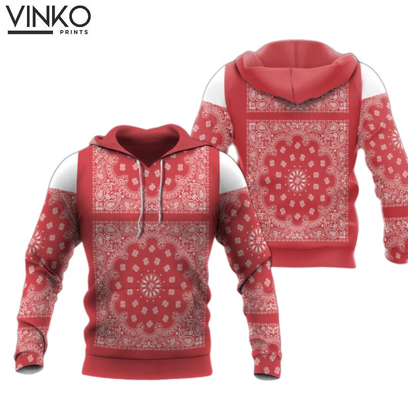 Personalized Snoop Red Bandana Hoodie