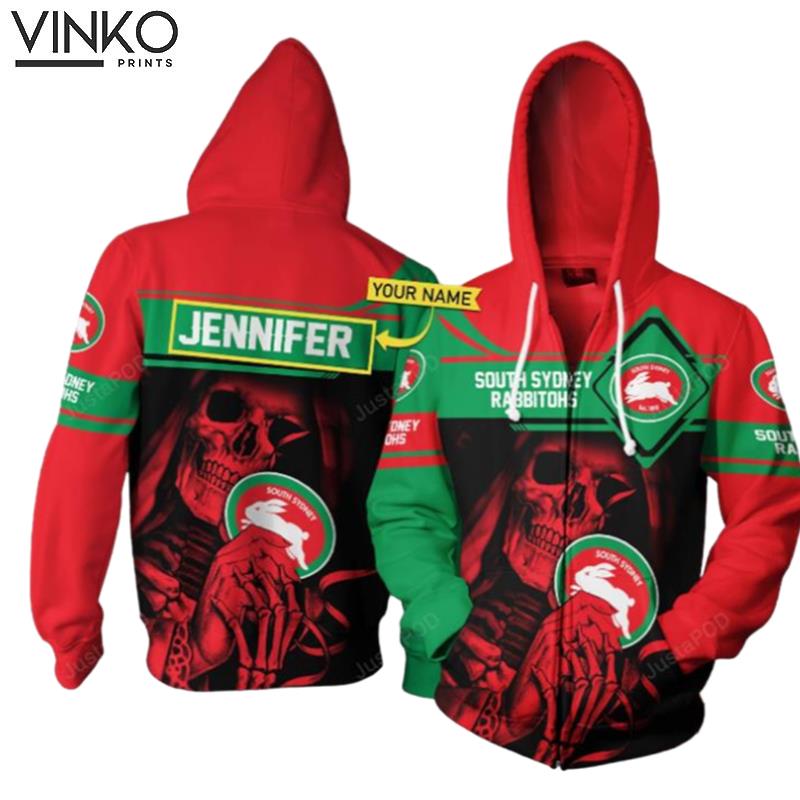 Personalized South Sydney Rabbitohs Custom Name Hoodie