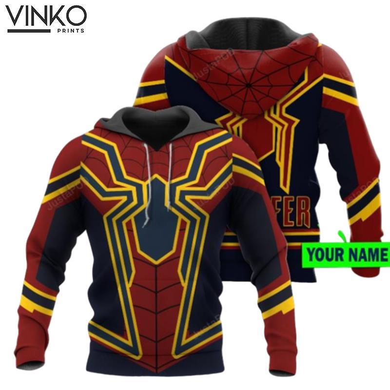 Personalized Spider Man Custom Name Hoodie