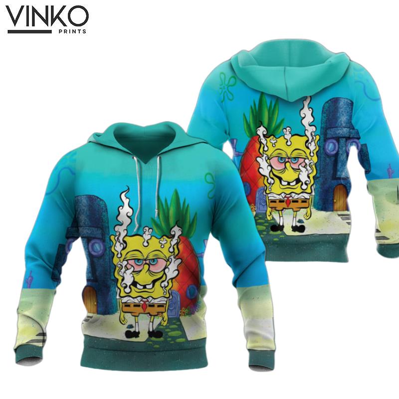 Personalized Spongebob Smoke Weed Everyday Hoodie