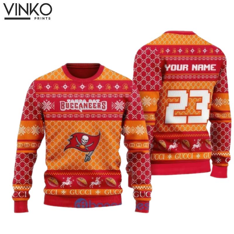 Personalized Tampa Bay Buccaneers Football Ugly Christmas Sweater