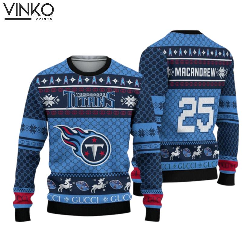 Personalized Tennessee Titans Football Ugly Christmas Sweater