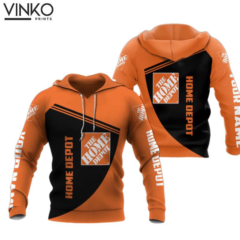 Personalized The Home Depot Logo In My Heart Black And Orange 4 Hoodie