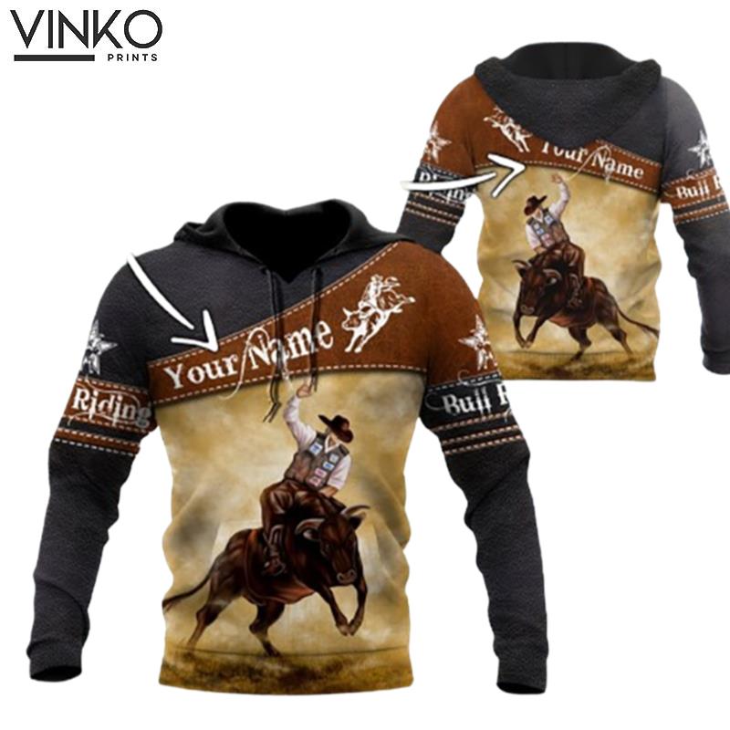 Personalized Unisex Novelty Hoodies Bull Riding Hoodie