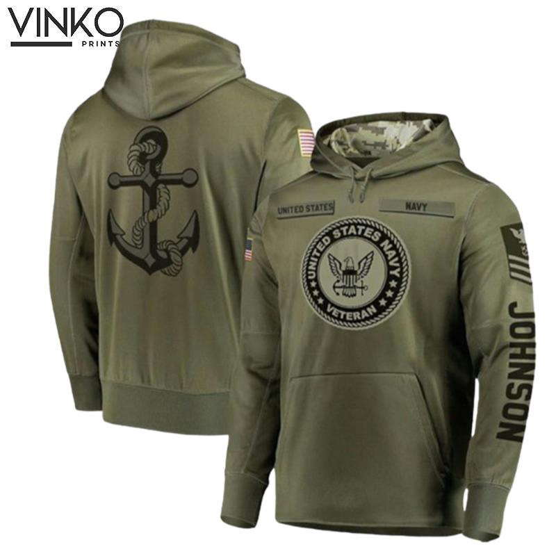 Personalized United State Navy Insignia Rank P01 Hoodie