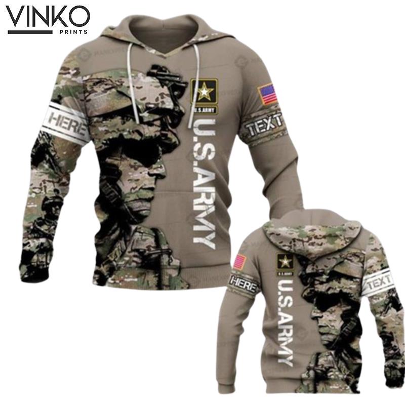 Personalized Us Army Logo Hoodie