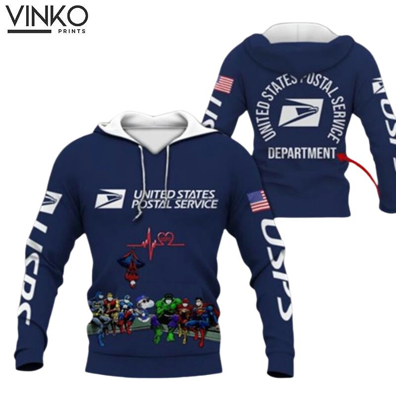 Personalized Usps Logo Funny Cartoon Save The World Hoodie