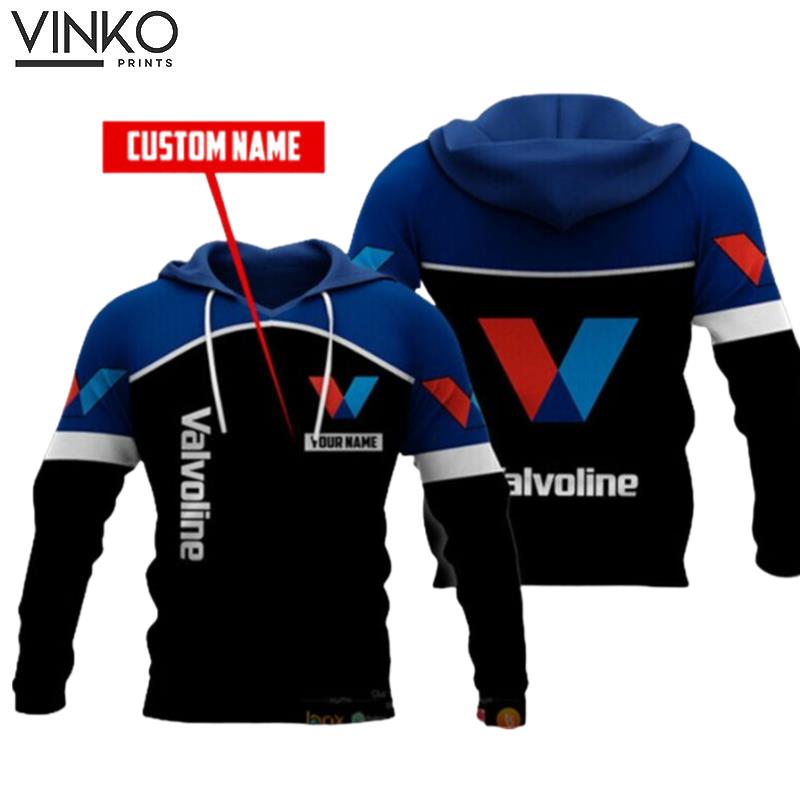 Personalized Valvoline Black And Green Pattern Hoodie