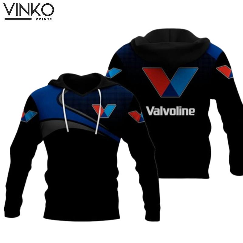 Personalized Valvoline Black Pattern Hoodie