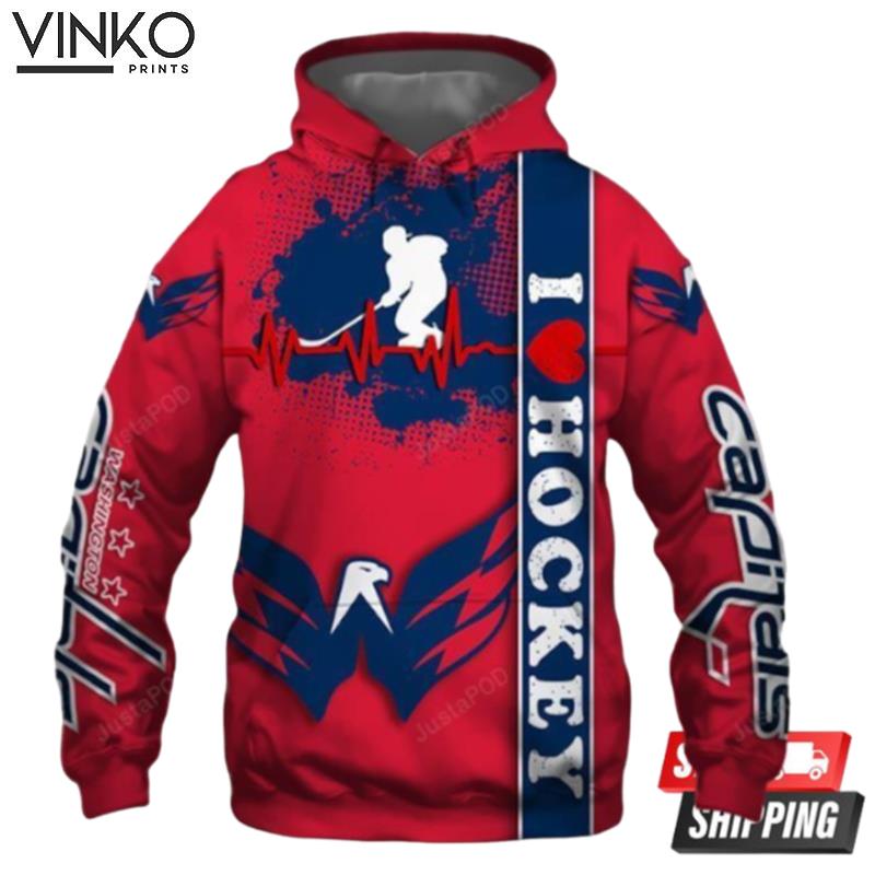 Personalized Washington Capitals Nhl Custom Name Hoodie