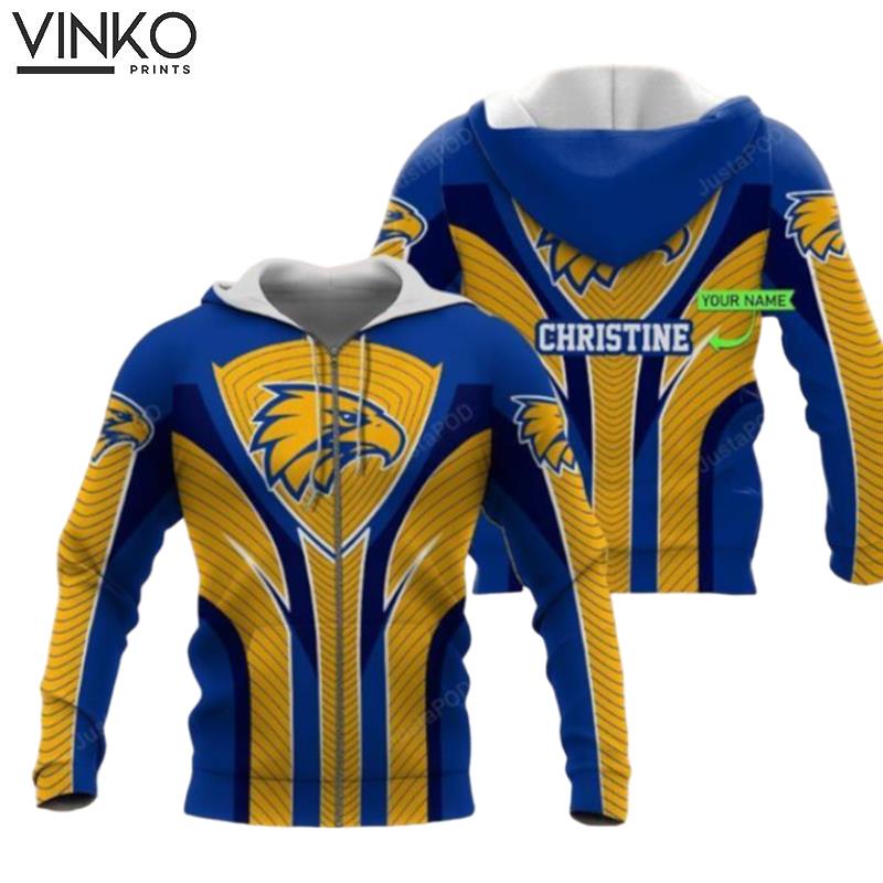 Personalized West Coast Eagles Custom Name Hoodie