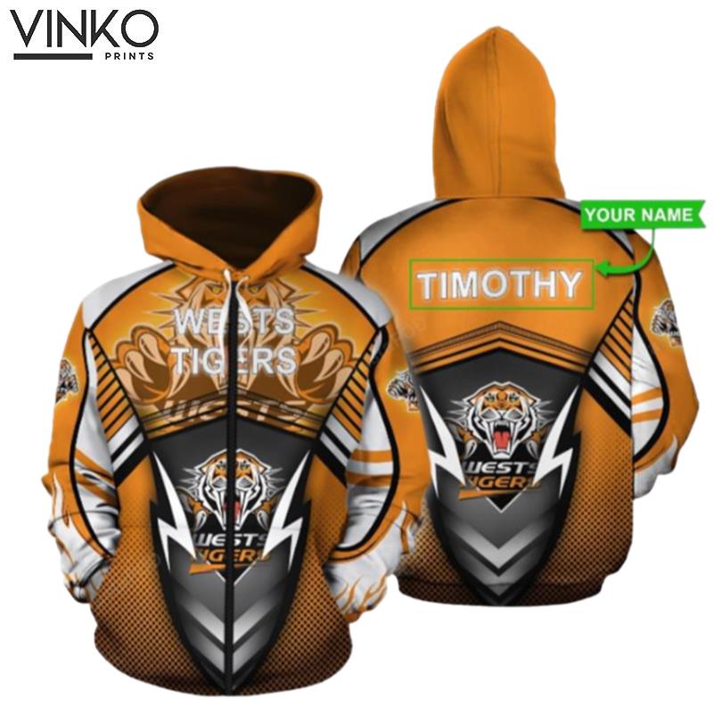 Personalized West Tigers Custom Name Hoodie