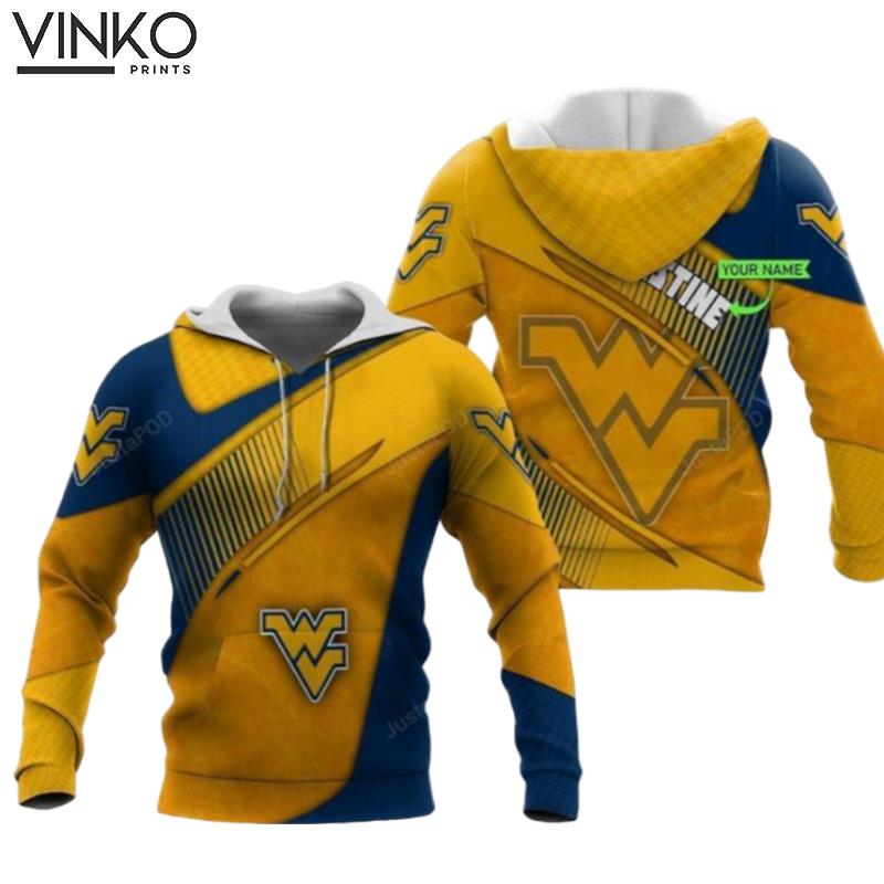 Personalized West Virginia Mountaineers Custom Name Hoodie