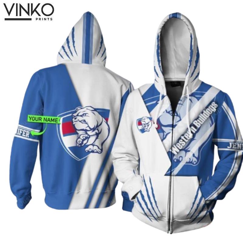 Personalized Western Bulldogs Custom Name Hoodie