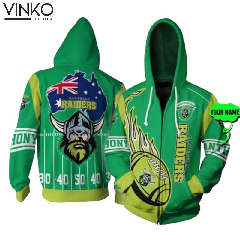 Personalized Yn Canberra Raiders Custom Name Hoodie