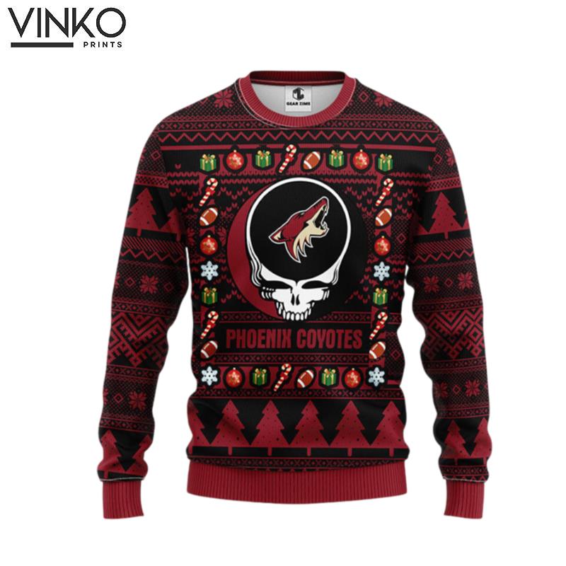 Phoenix Coyotes Grateful Dead Ugly Ugly Christmas Sweater