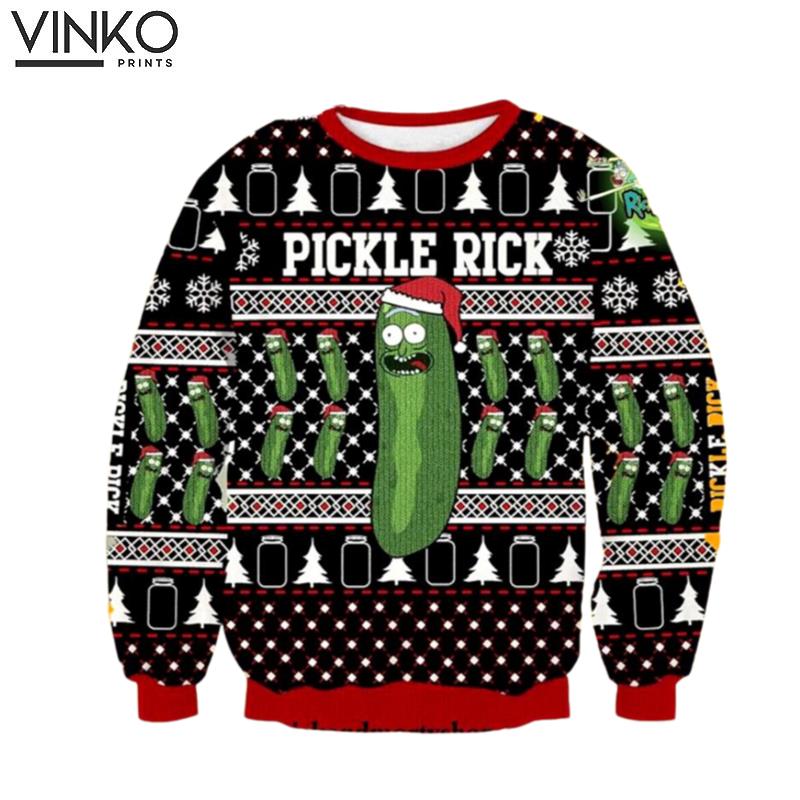 Pickle Rick Christmas Style Special Rick And Morty Ugly Christmas Sweater