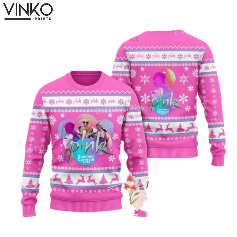 Pink 3D Ugly Christmas Sweater