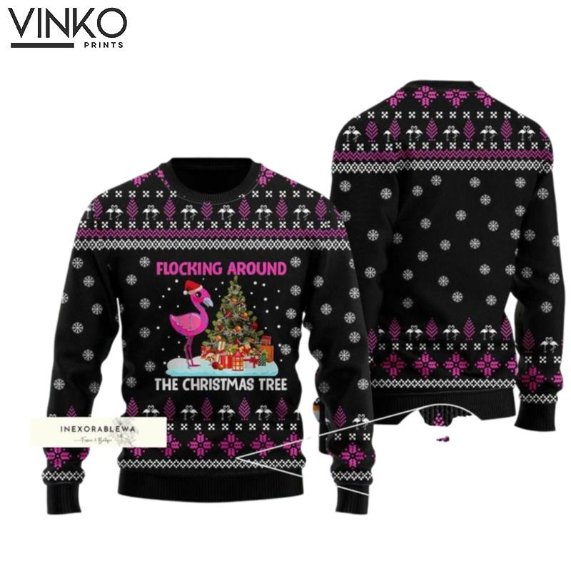 Pink Flamingo Flamingo Christmas Ugly Christmas Sweater