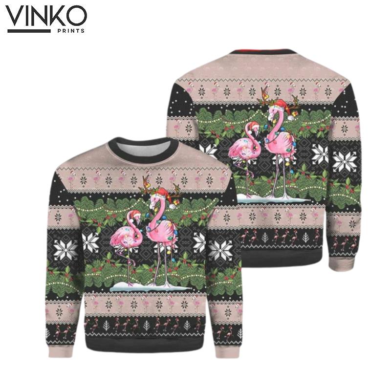 Pink Flamingo Flamingo Knitted Flamingo Lovers Ugly Christmas Sweater