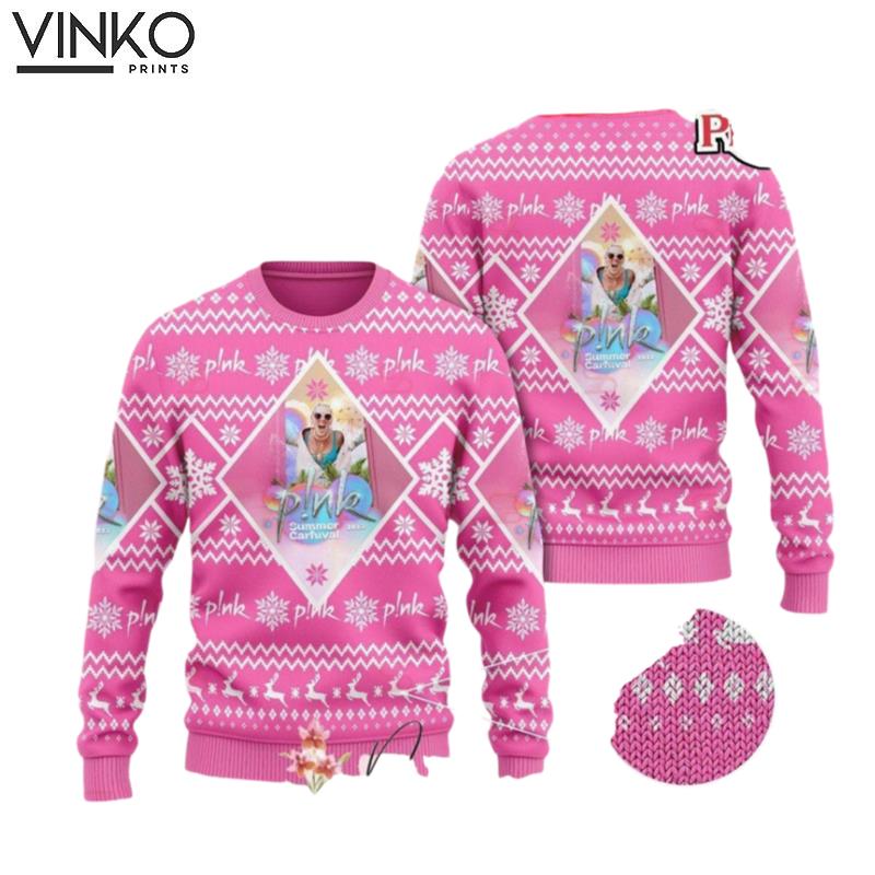 Pink Summer Carnival 2023 Tour Ugly Christmas Sweater