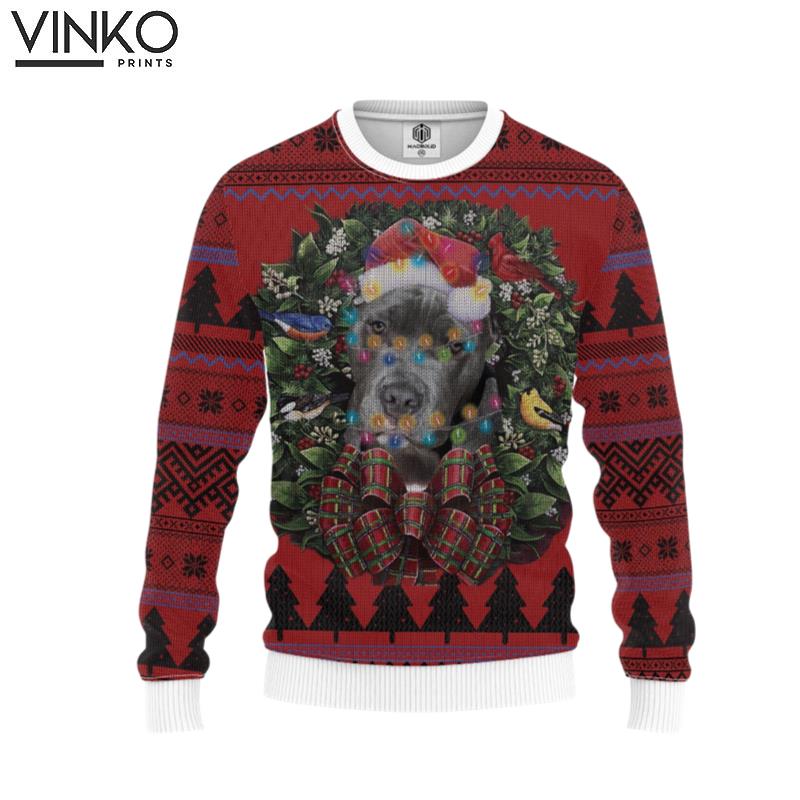 Pitbull Terrier Custom Ugly Christmas Sweater