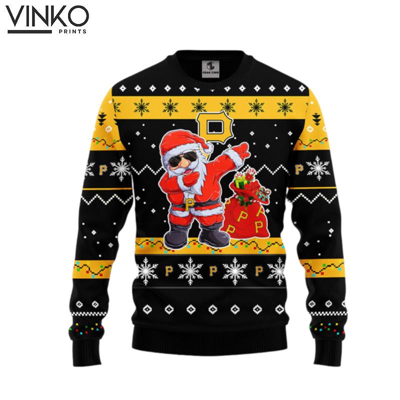 Pittsburgh Pirates Dabbing Santa Claus Ugly Christmas Sweater