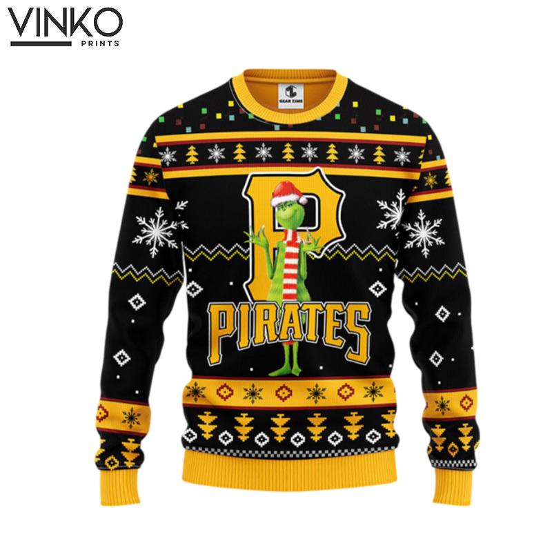 Pittsburgh Pirates Funny Grinch Ugly Christmas Sweater