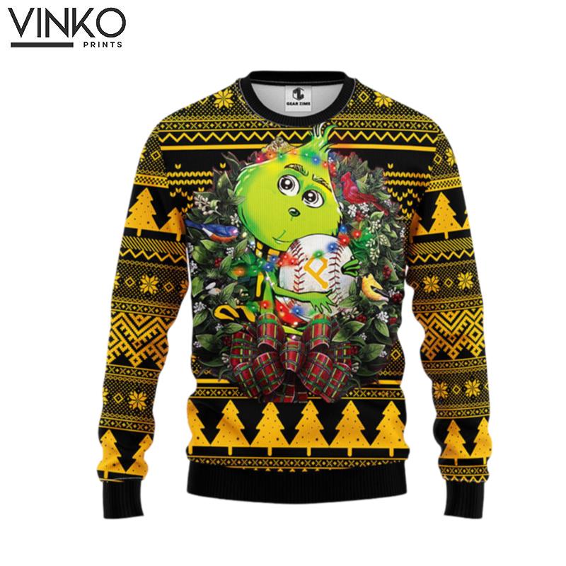 Pittsburgh Pirates Grinch Hug Ugly Christmas Sweater