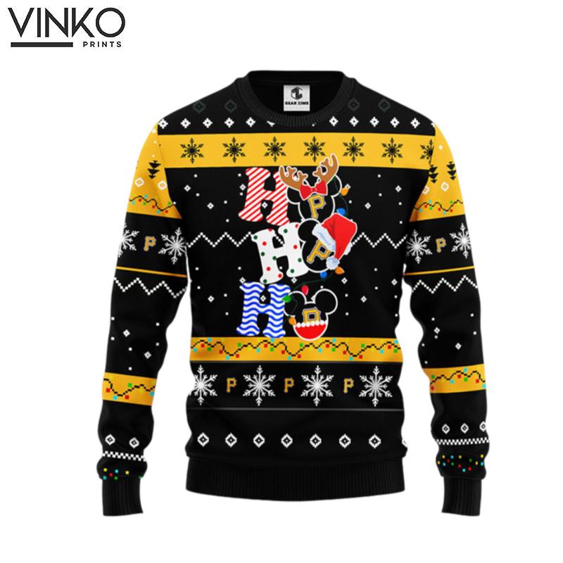 Pittsburgh Pirates Hohoho Mickey Ugly Christmas Sweater