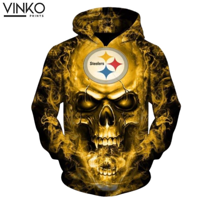 Pittsburgh Steelers Skull Hoodie