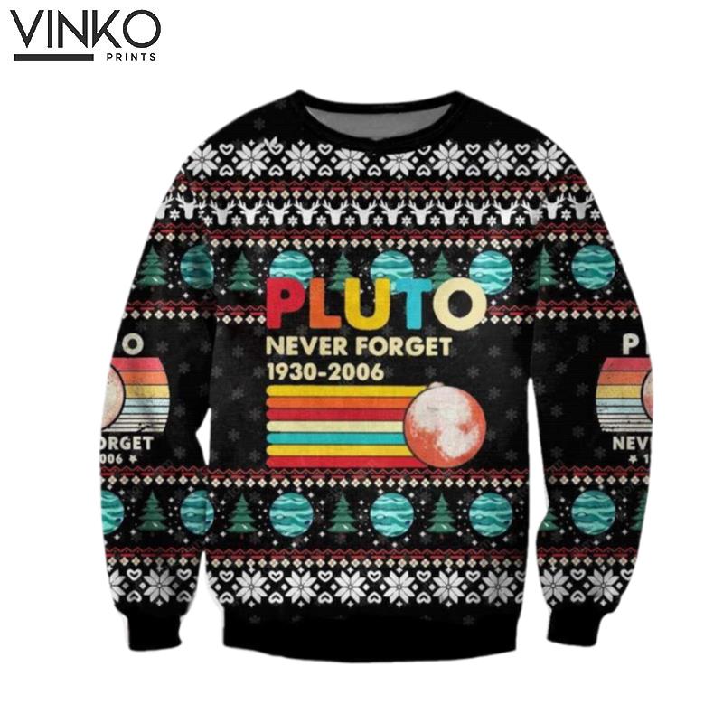 Pluto Never Forget 19302006 Ugly Christmas Sweater