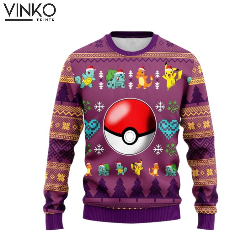 Pokemon Ball Ugly Christmas Sweater