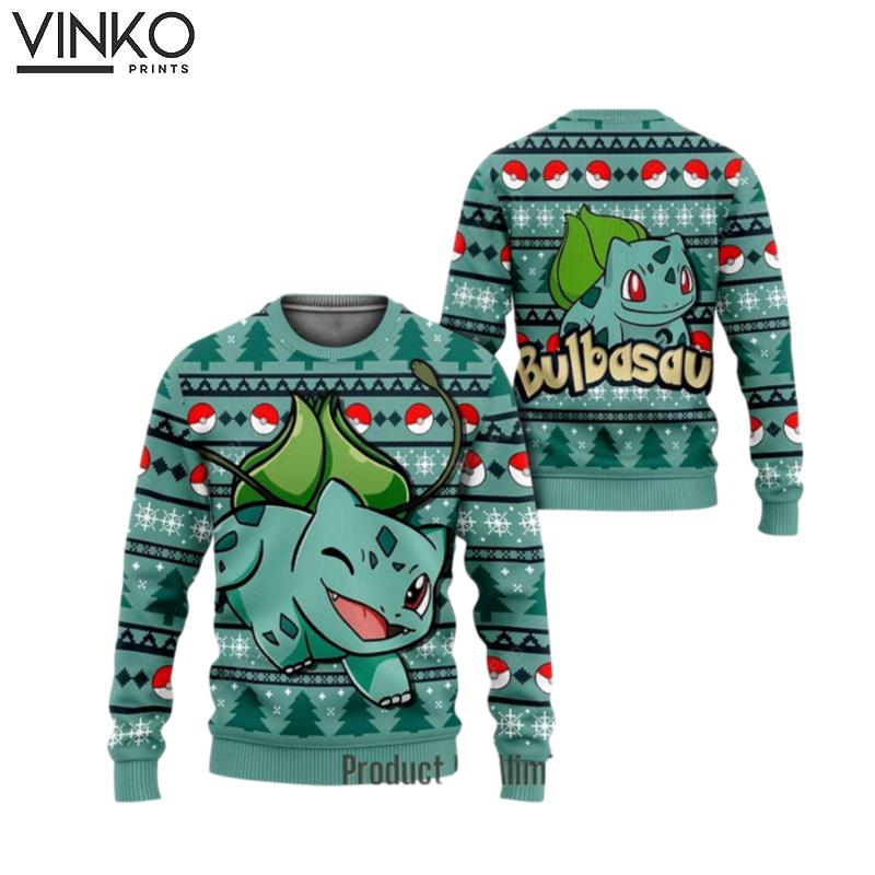 Pokemon Bulbasaur Ugly Christmas Sweater