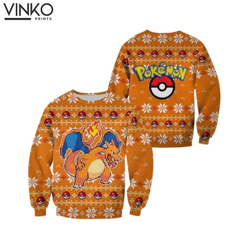 Pokemon Charizard Custom Ugly Christmas Sweater