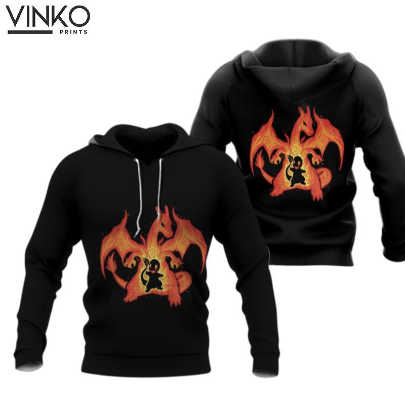 Pokemon Charmander And Charizard Hoodie