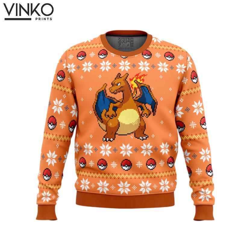 Pokemon Christmas Blaze Charizard Ugly Christmas Sweater