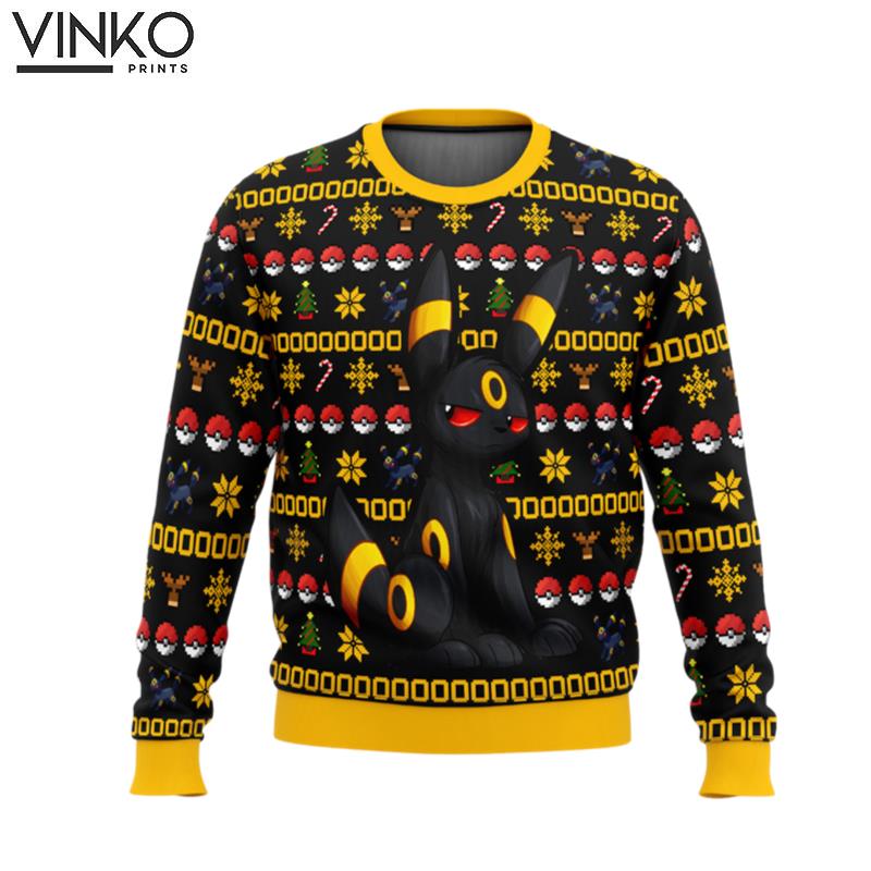 Pokemon Christmas Umbreon Ugly Christmas Sweater