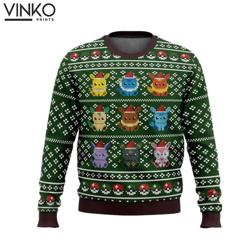 Pokemon Eevee Eeveelutions Ugly Christmas Sweater