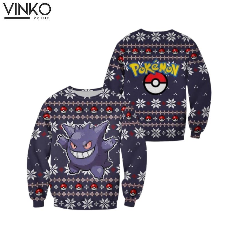 Pokemon Gengar Custom Ugly Christmas Sweater