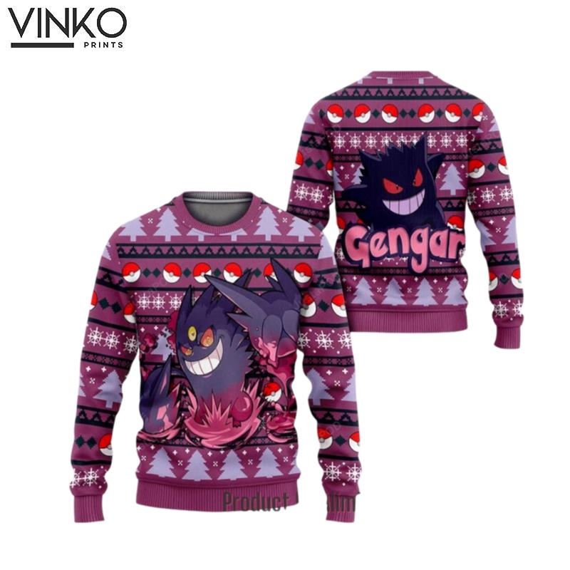 Pokemon Gengar Ultimate Ugly Christmas Sweater