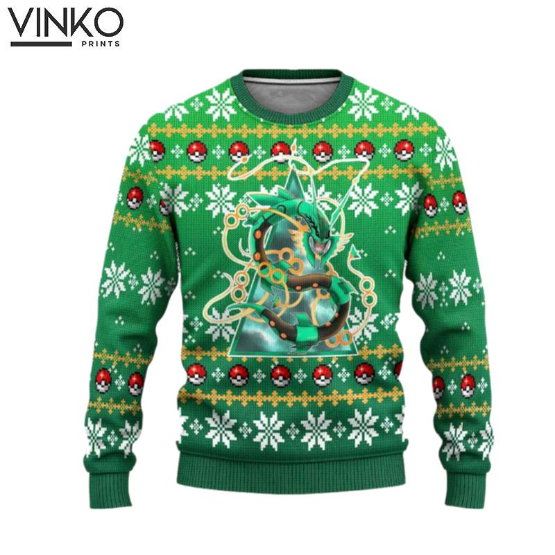 Pokemon Mega Rayquaza Ugly Christmas Sweater