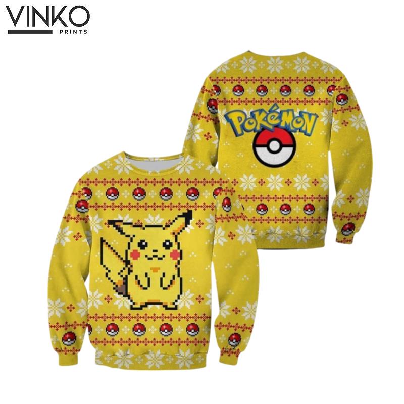 Pokemon Pikachu Custom Ugly Christmas Sweater