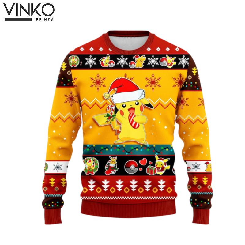 Pokemon Pikachu Merry Xmas Ugly Christmas Sweater