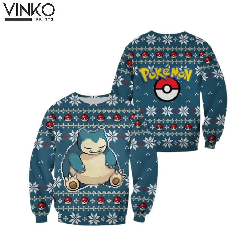 Pokemon Snorlax Custom Ugly Christmas Sweater