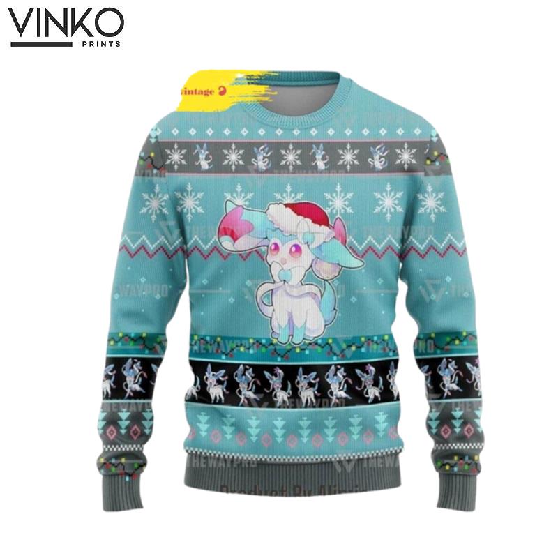 Pokemon Sylveon Christmas Pokemon Ugly Christmas Sweater