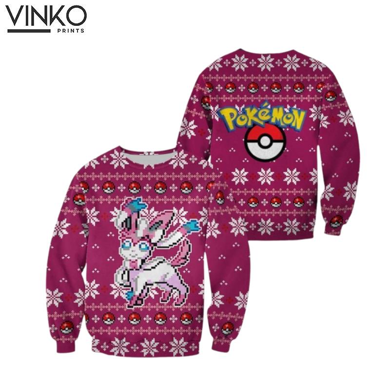 Pokemon Sylveon Custom Ugly Christmas Sweater