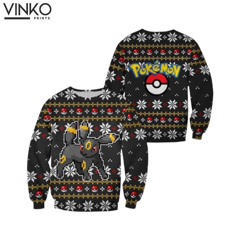 Pokemon Umbreon Custom Ugly Christmas Sweater