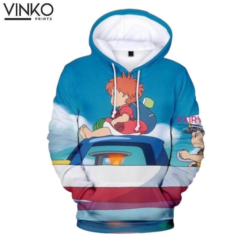 Ponyo On The Cliff Ponyo Sousuke C Hoodie